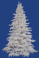 14- x 90- White Spruce Flocked Christmas Tree
